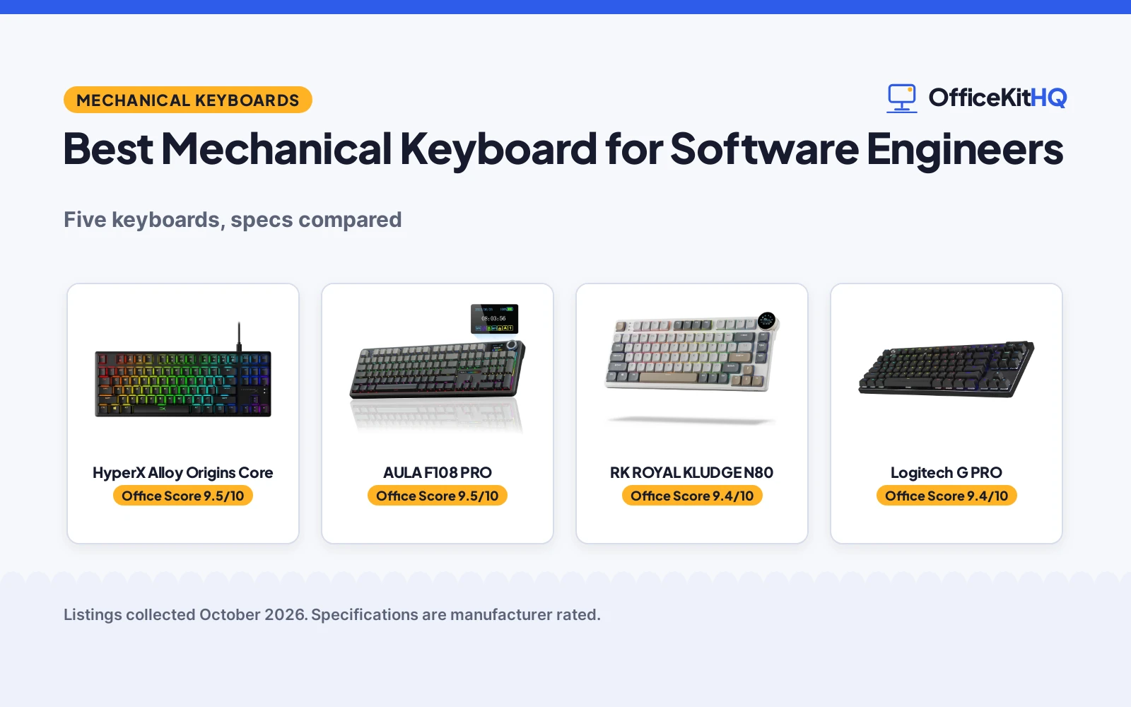 Best Mechanical Keyboard for Software Engineers (2026): 5 Compared