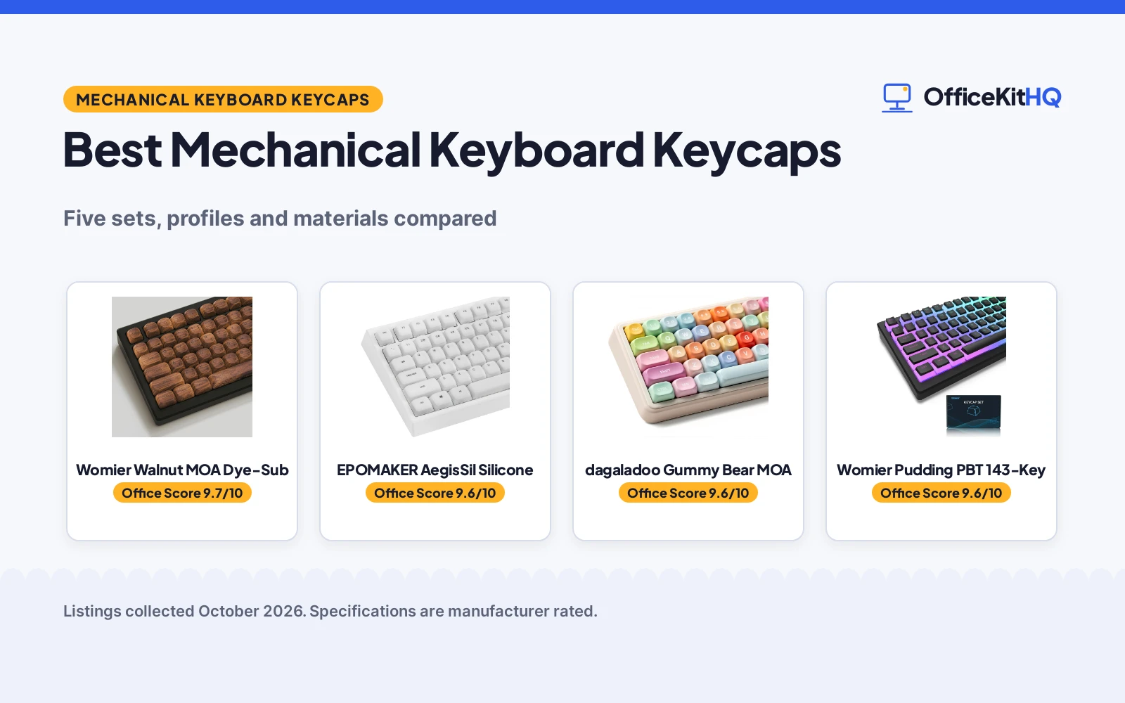 Best Mechanical Keyboard Keycaps (2026): 5 Sets Compared