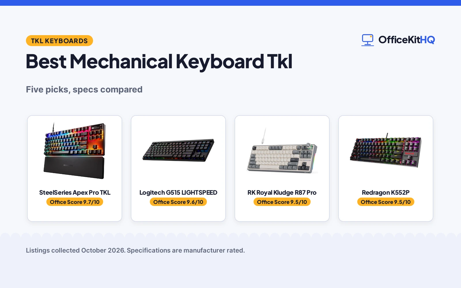 Best Mechanical Keyboard Tkl: 5 Keyboards Compared