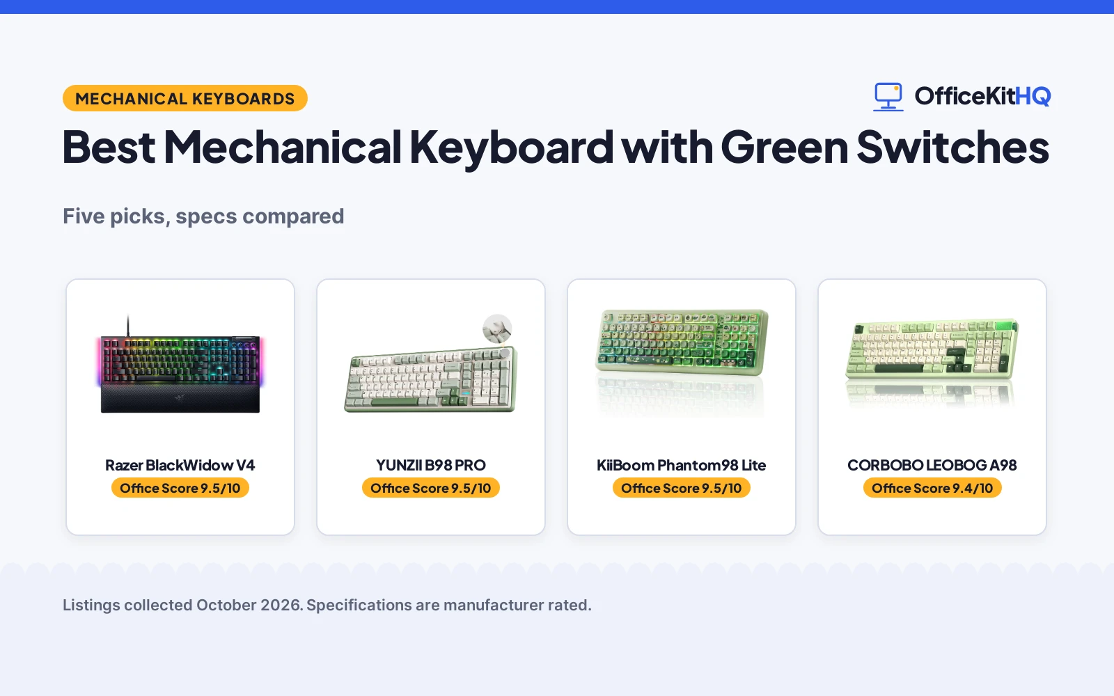 Best Mechanical Keyboard with Green Switches (2026)