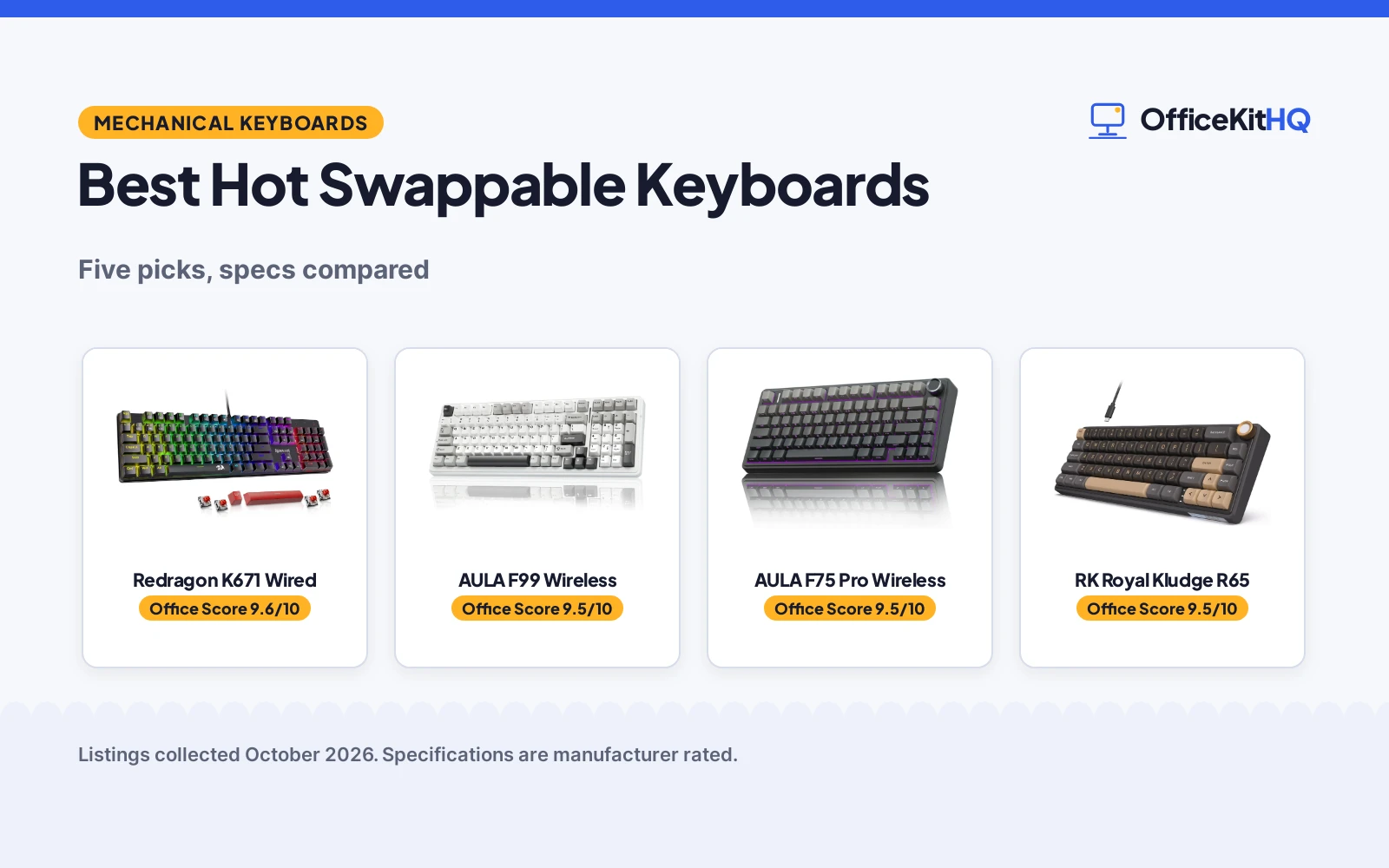 Best Mechanical Keyboard With Hot Swappable Switches (2026)