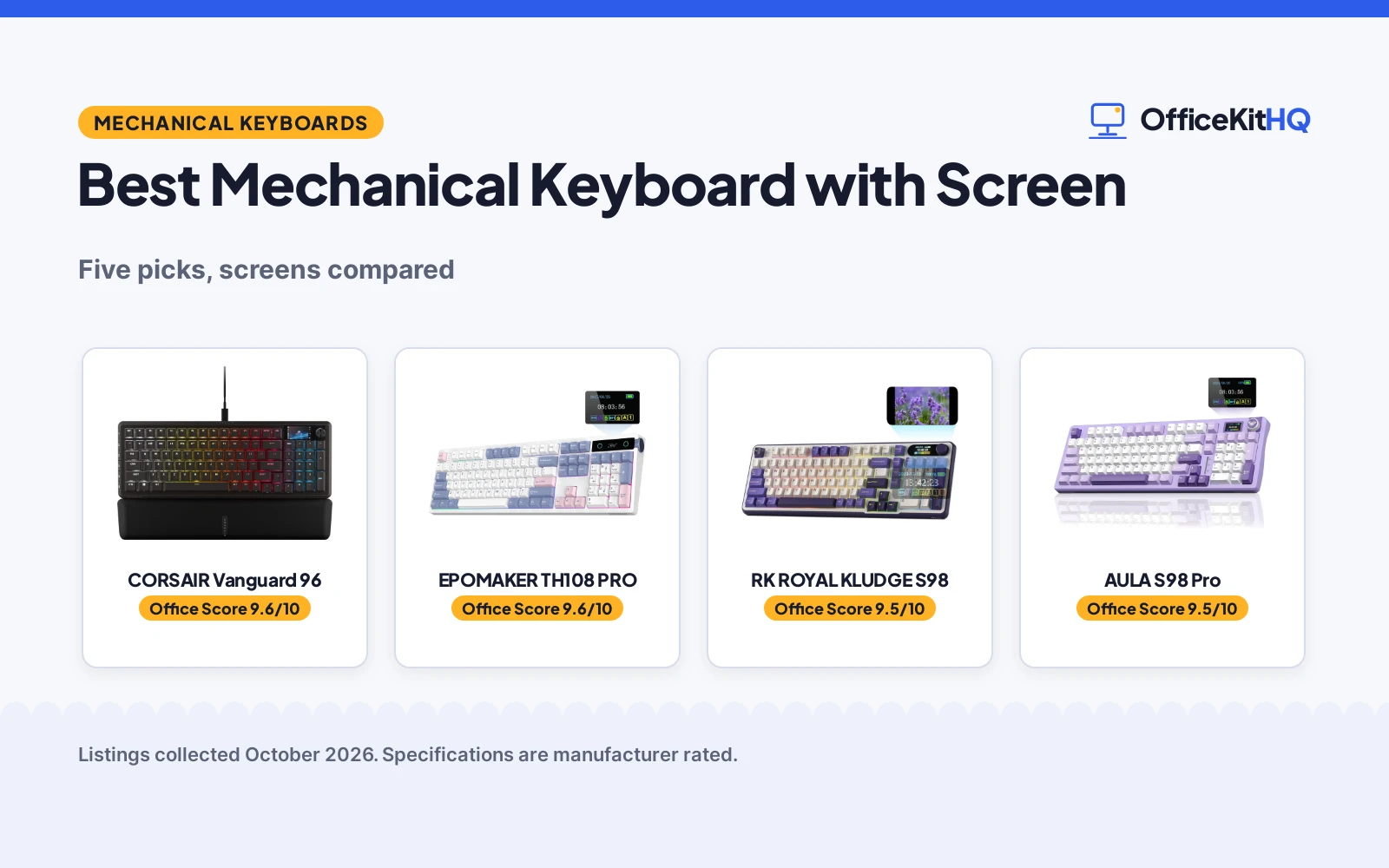 Best Mechanical Keyboard with Screen (2026): 5 Picks