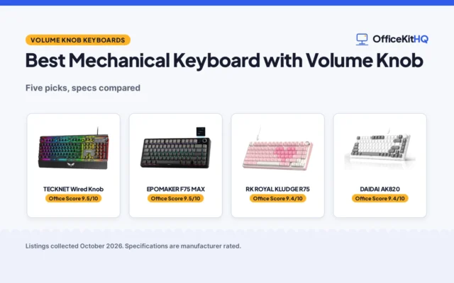 Best Mechanical Keyboard with Volume Knob (2026): 5 Compared