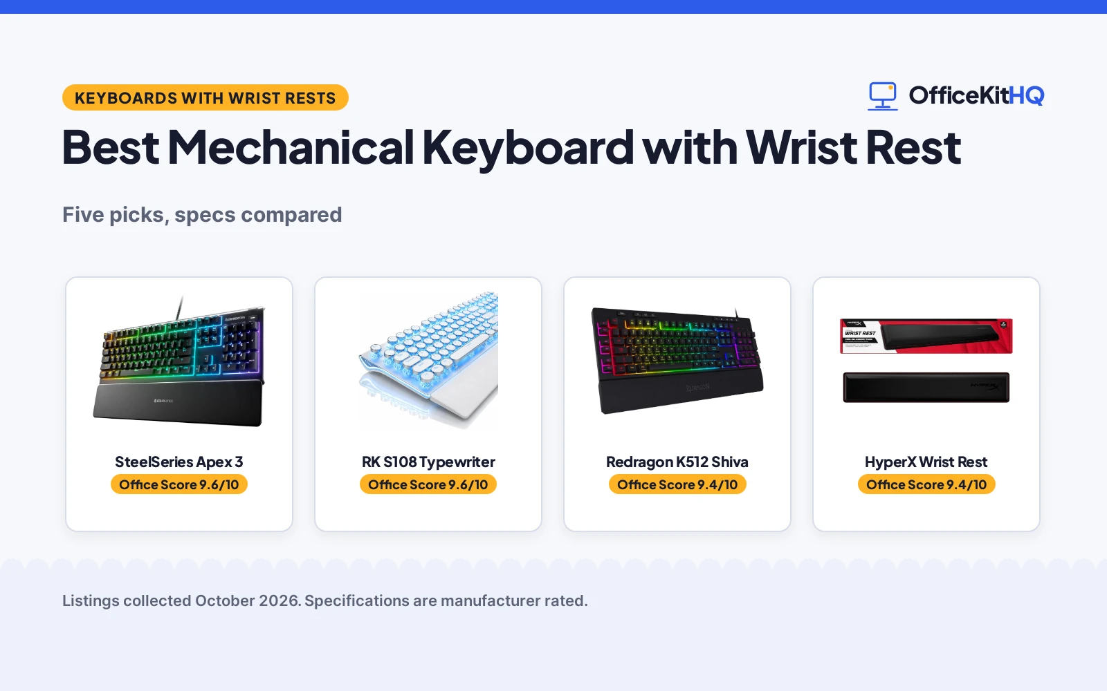 Best Mechanical Keyboard with Wrist Rest (2026)