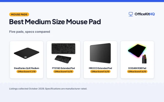 Best Medium Size Mouse Pad (2026): 5 Pads Compared