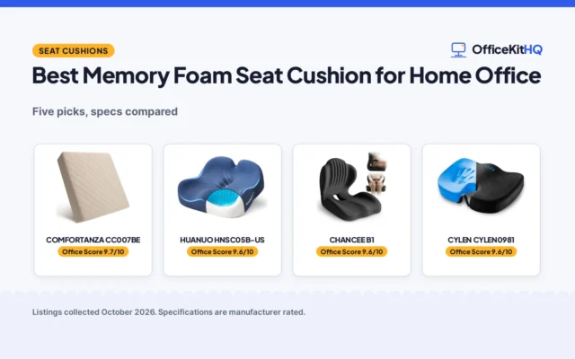 Best Memory Foam Seat Cushion for Home Office (2026): 5 Picks Compared