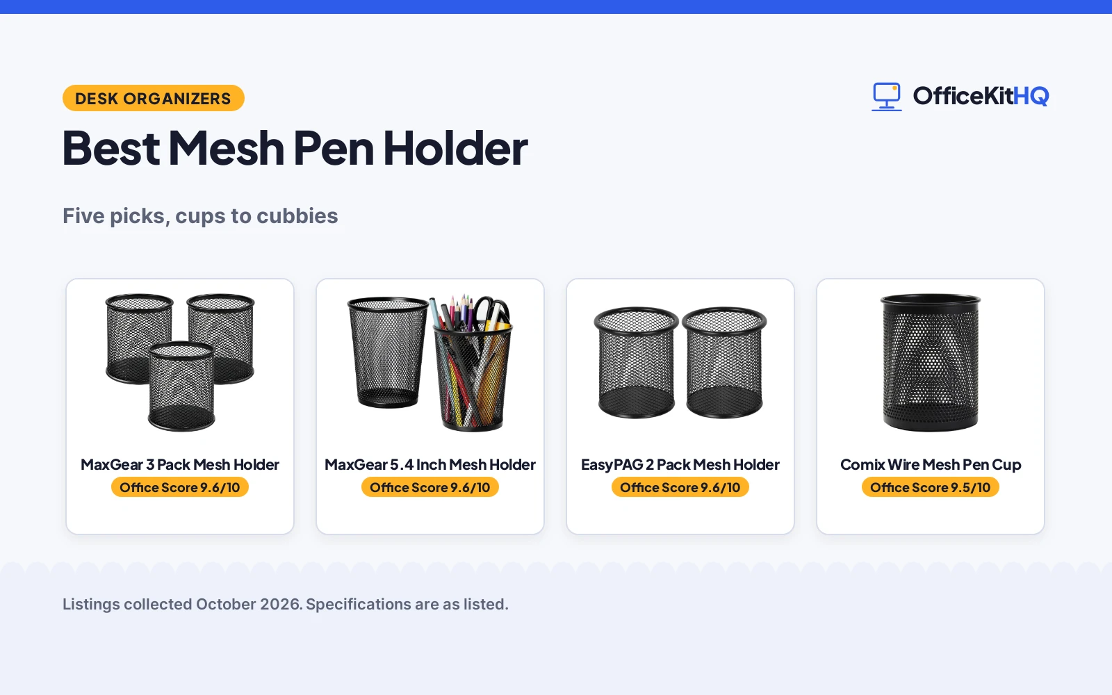 Best Mesh Pen Holder (2026): 5 Mesh Cups Compared