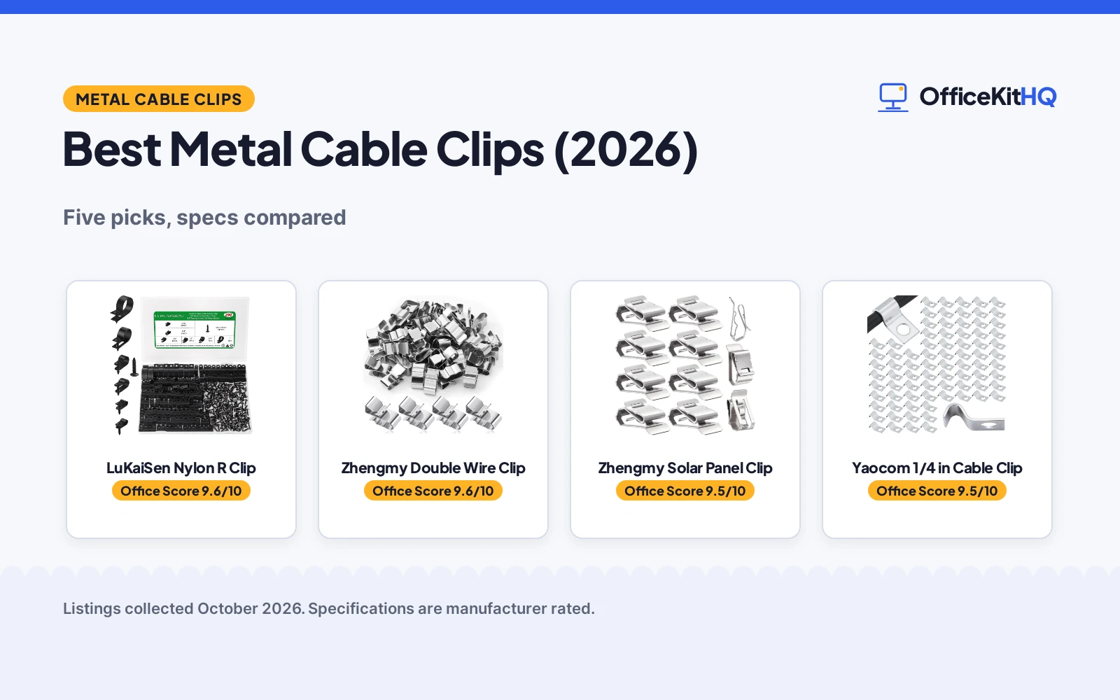Best Metal Cable Clips (2026): 5 Picks Compared