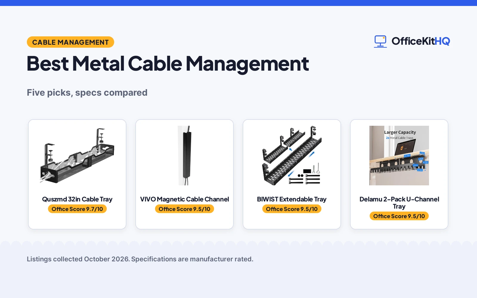 Best Metal Cable Management (2026): 5 Picks Compared