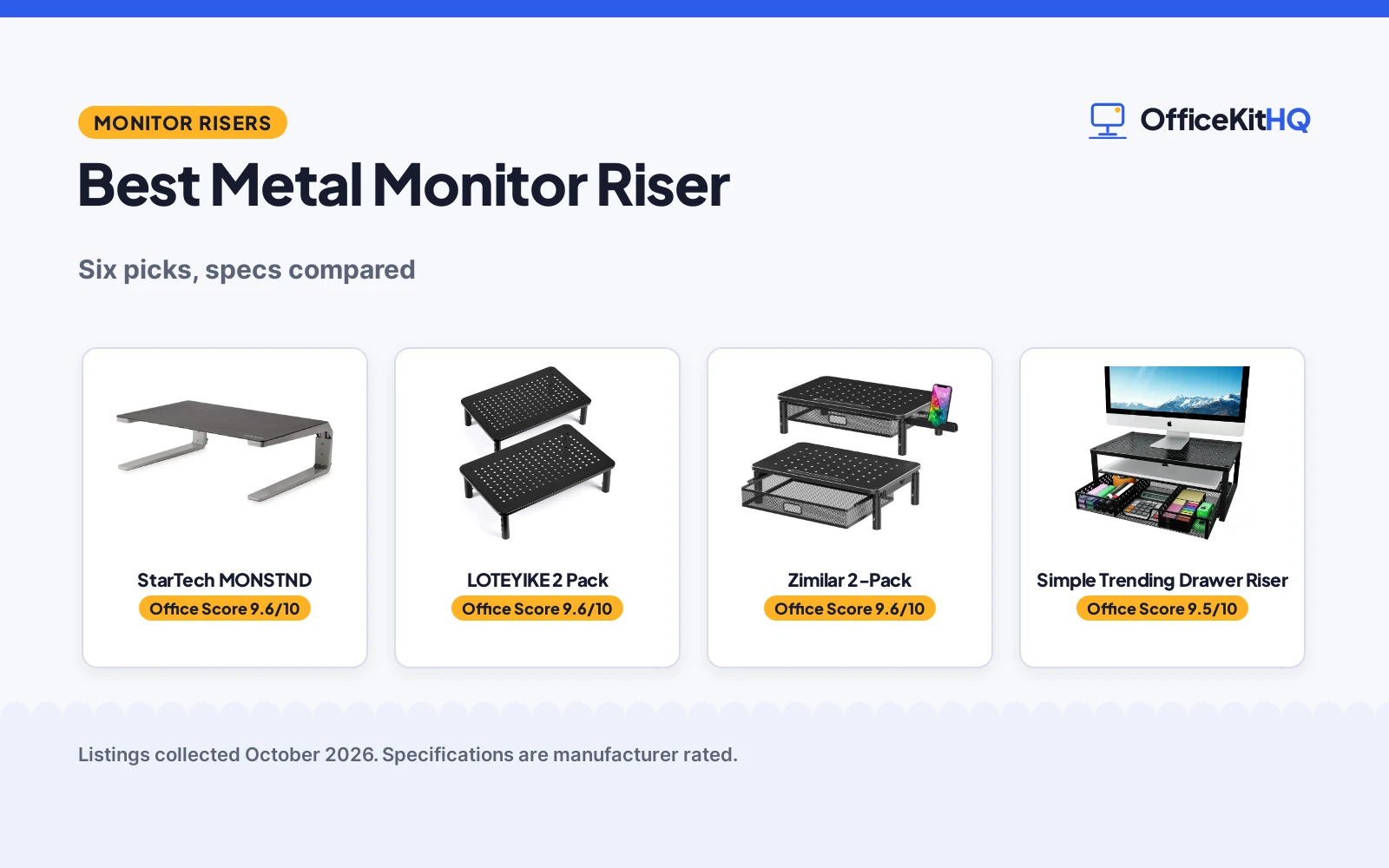 Best Metal Monitor Riser (2026): 6 Metal Stands Compared