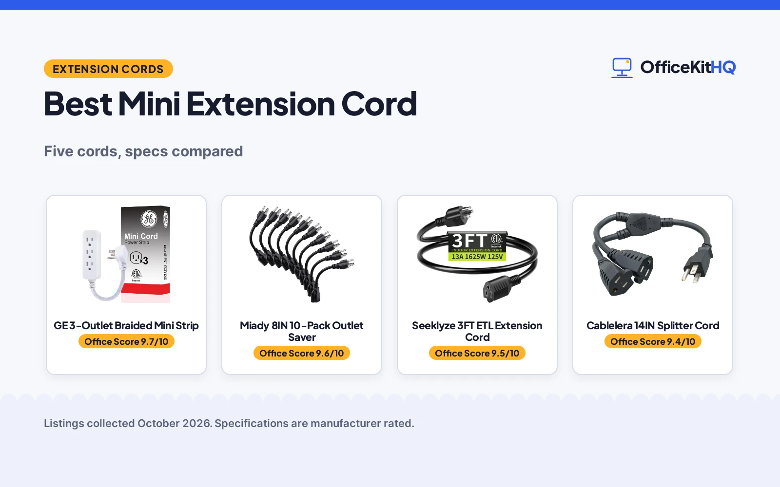 Best Mini Extension Cord (2026): 5 Cords Compared