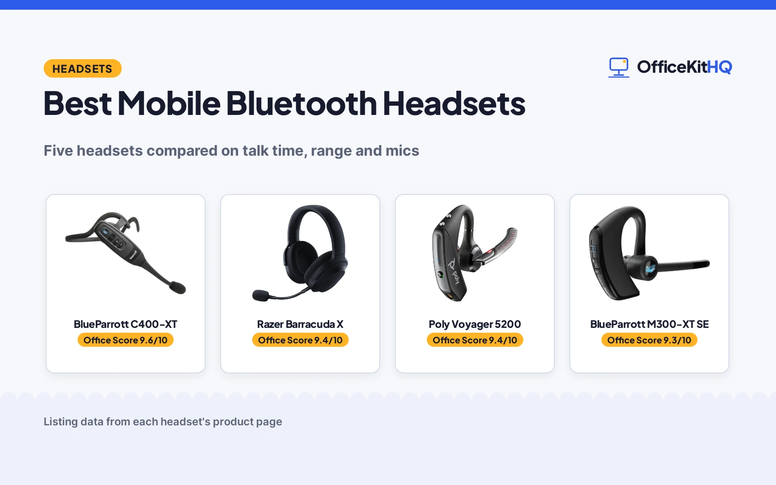 Best Mobile Bluetooth Headsets (2026): 5 Headsets Compared
