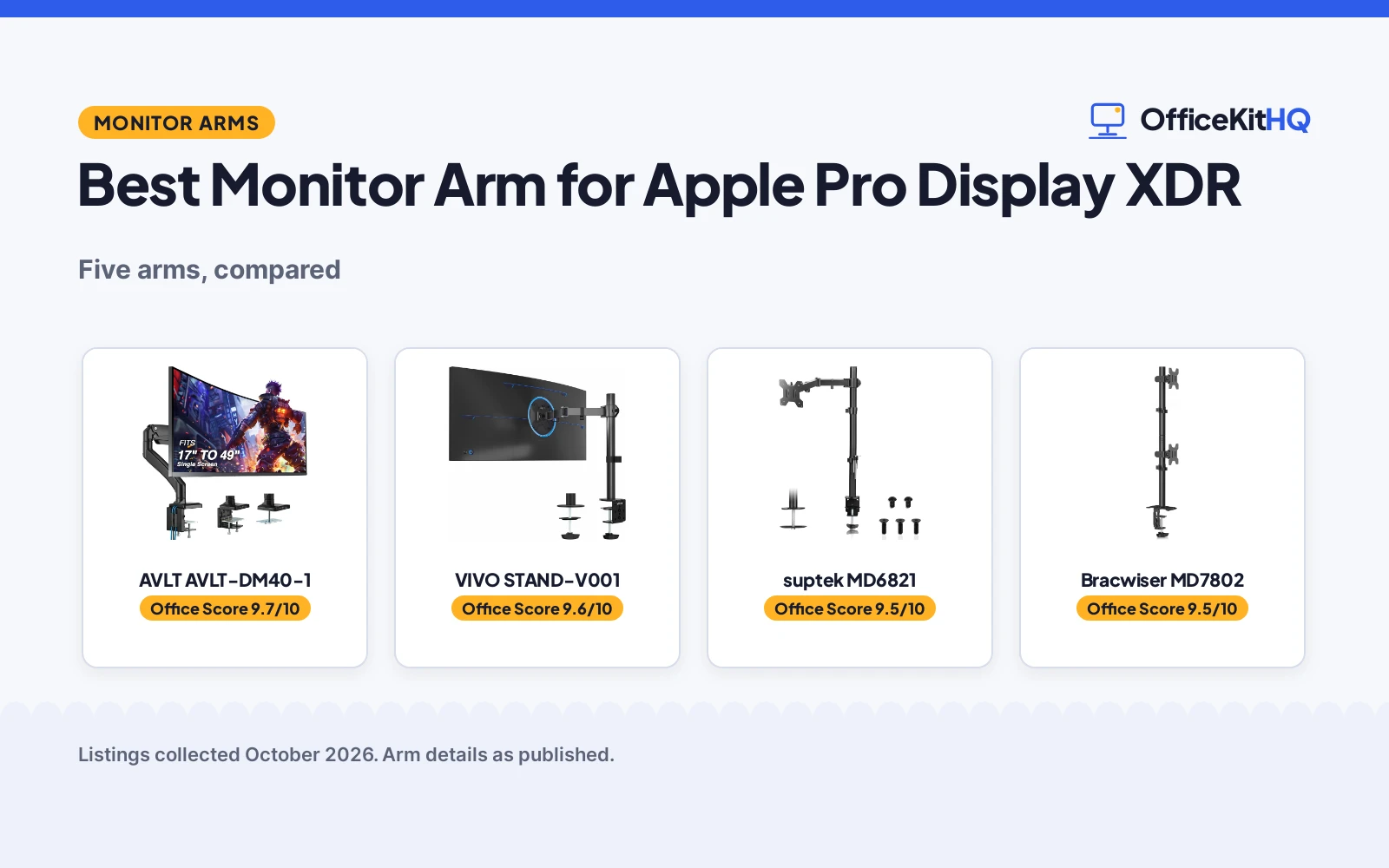 Best Monitor Arm for Apple Pro Display XDR (2026): 5 Compared