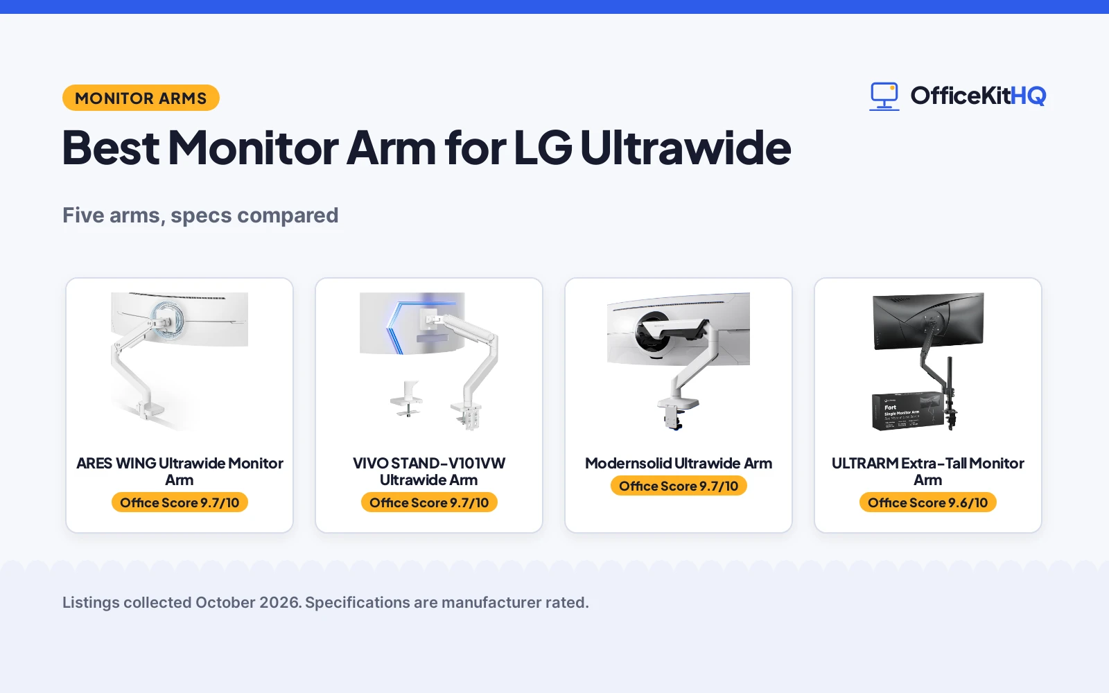 Best Monitor Arm for LG Ultrawide (2026): 5 Compared