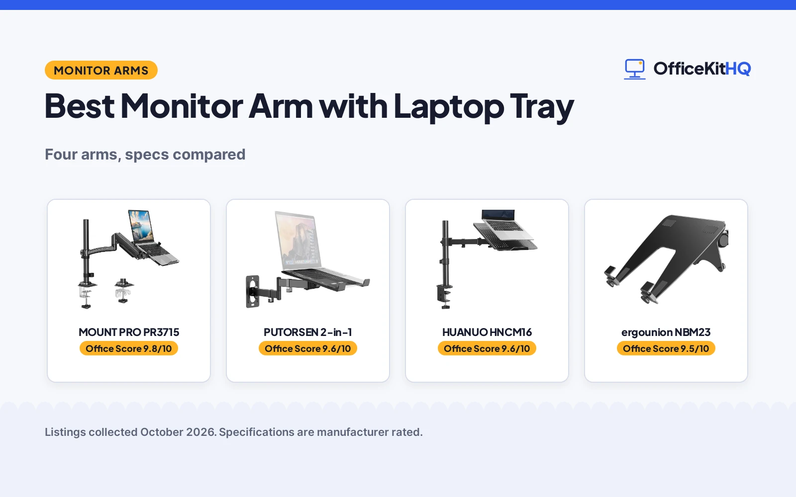Best Monitor Arm with Laptop Tray: 4 Compared