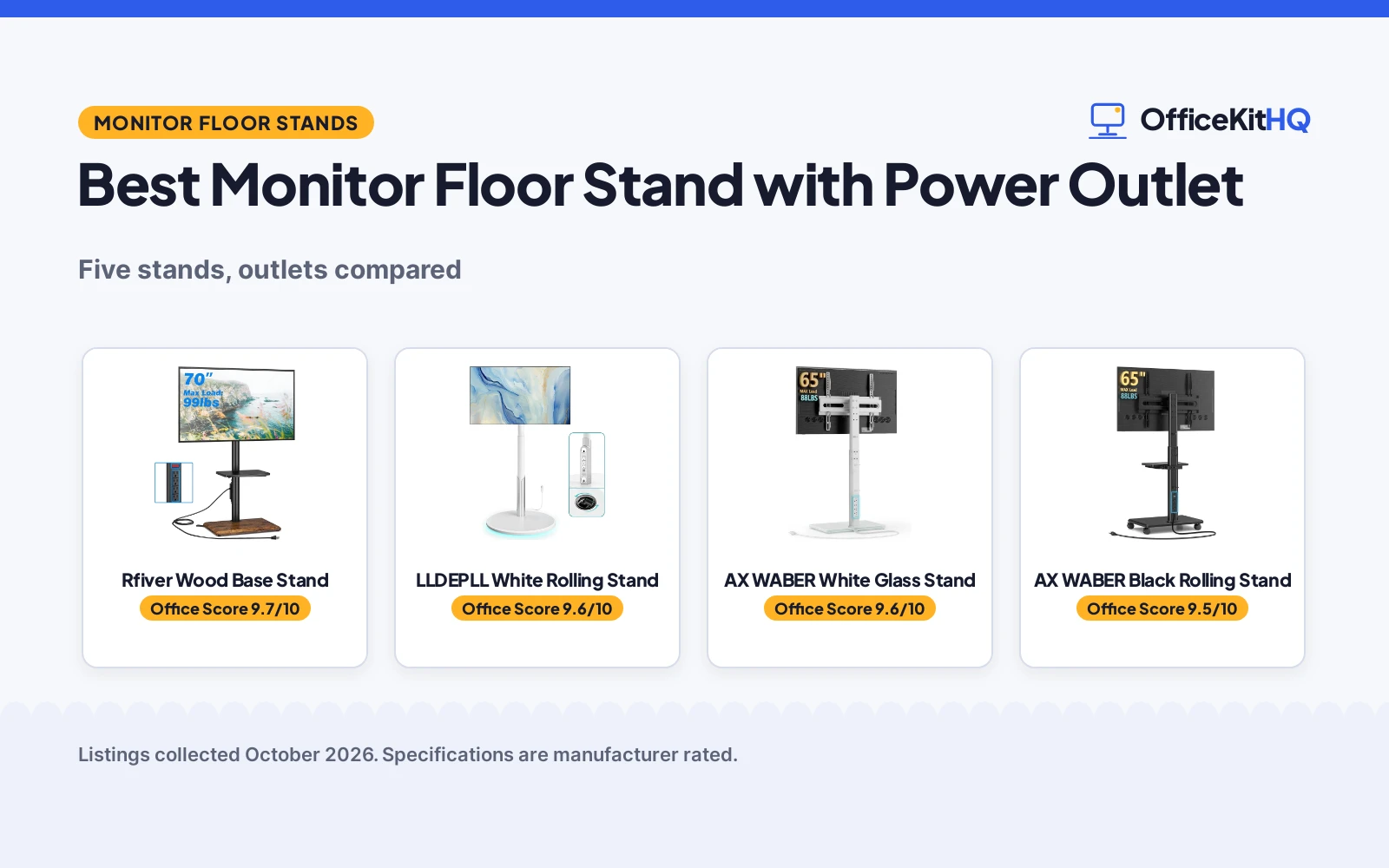 Best Monitor Floor Stand with Power Outlet (2026): 5 Stands Compared