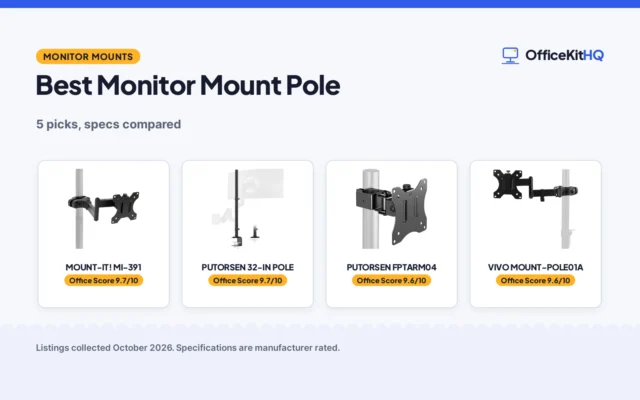 Best Monitor Mount Pole (2026): 5 Pole Mounts Compared