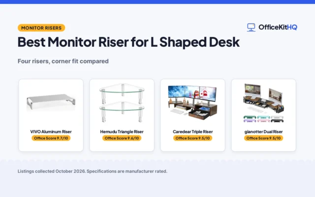 Best Monitor Riser for L Shaped Desk (2026): 4 Risers Compared