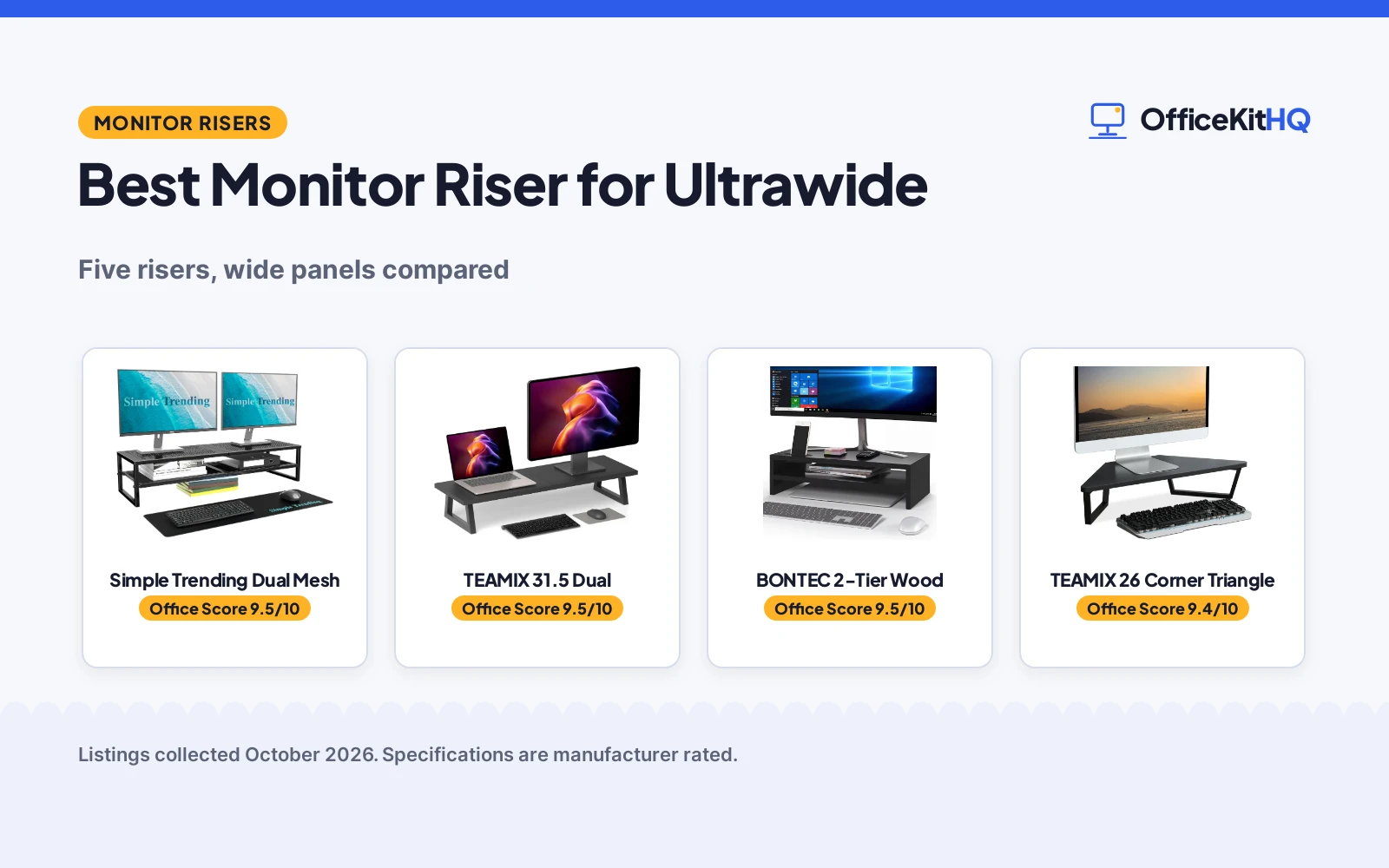 Best Monitor Riser for Ultrawide (2026): 5 Risers Compared