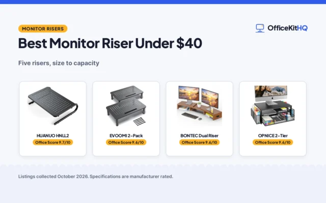 Best Monitor Riser Under $40 (2026): 5 Risers Compared