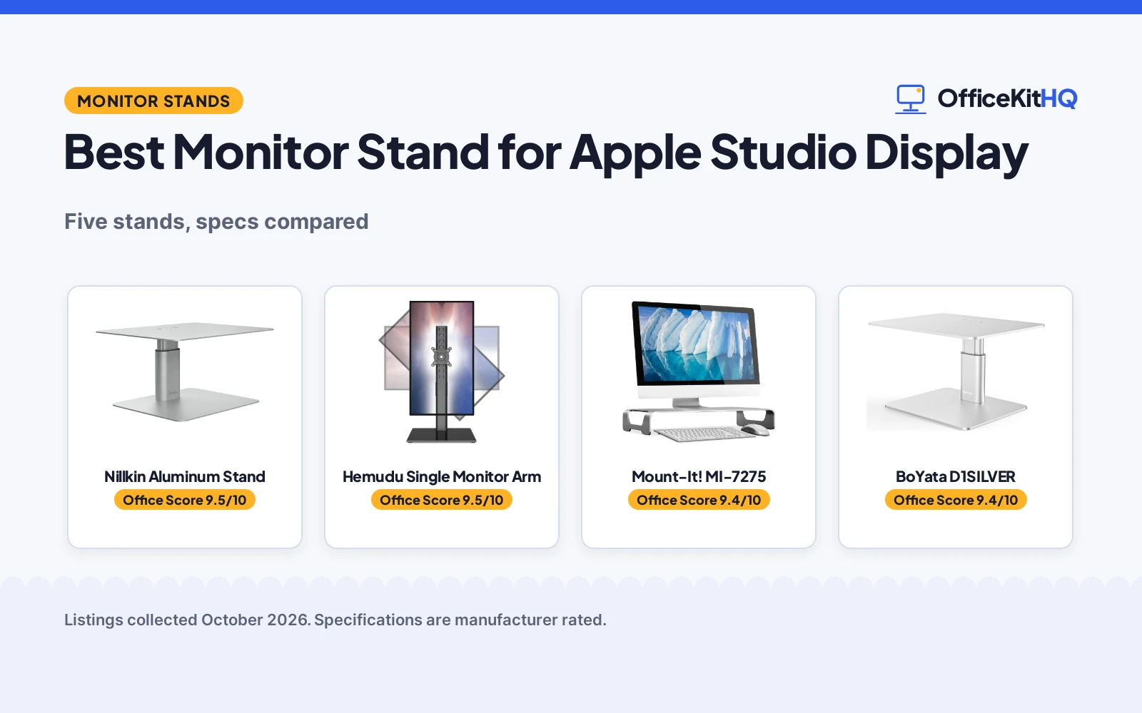 Best Monitor Stand for Apple Studio Display (2026): 5 Picks