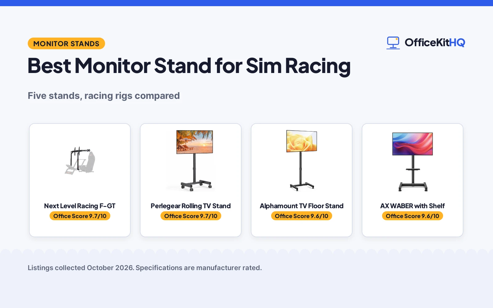 Best Monitor Stand for Sim Racing (2026): 5 Compared