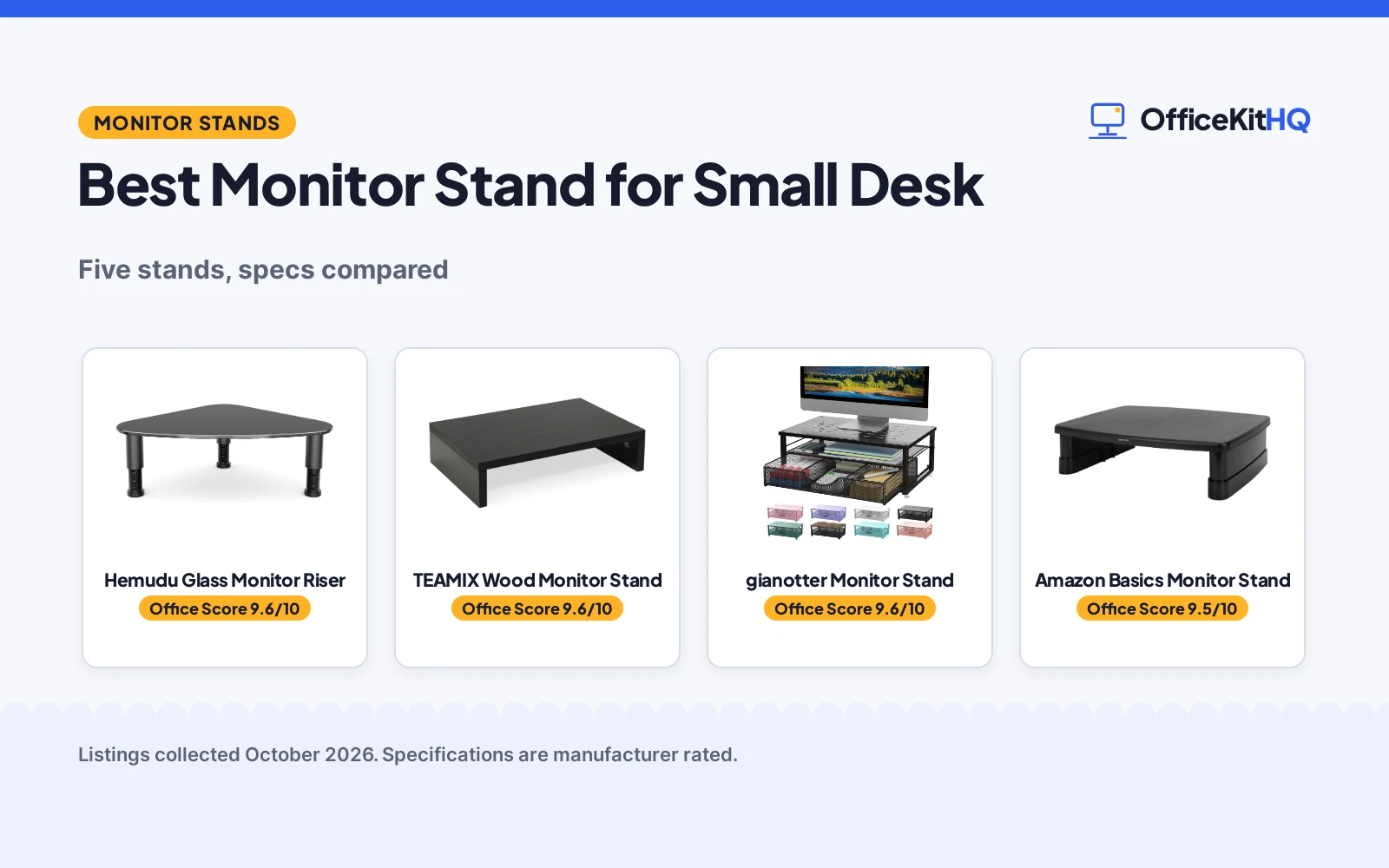 Best Monitor Stand for Small Desk (2026): 5 Compared