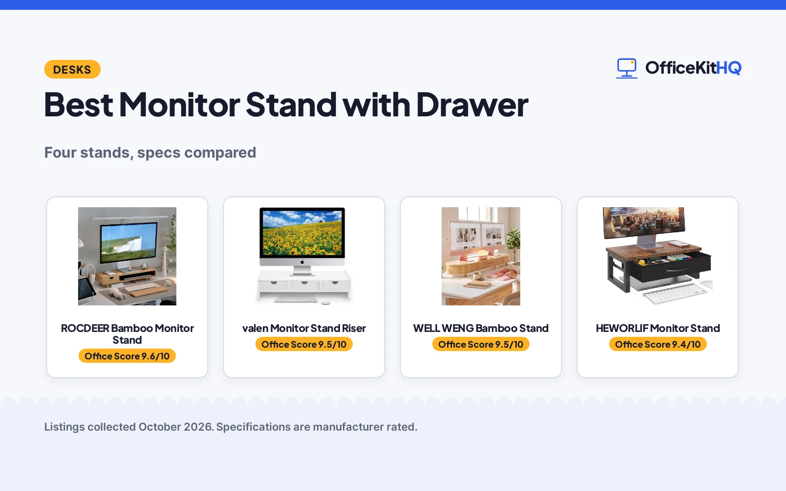 Best Monitor Stand with Drawer (2026): 4 Compared
