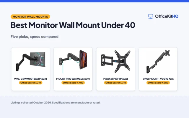 Best Monitor Wall Mount Under 40 (2026): 5 Compared