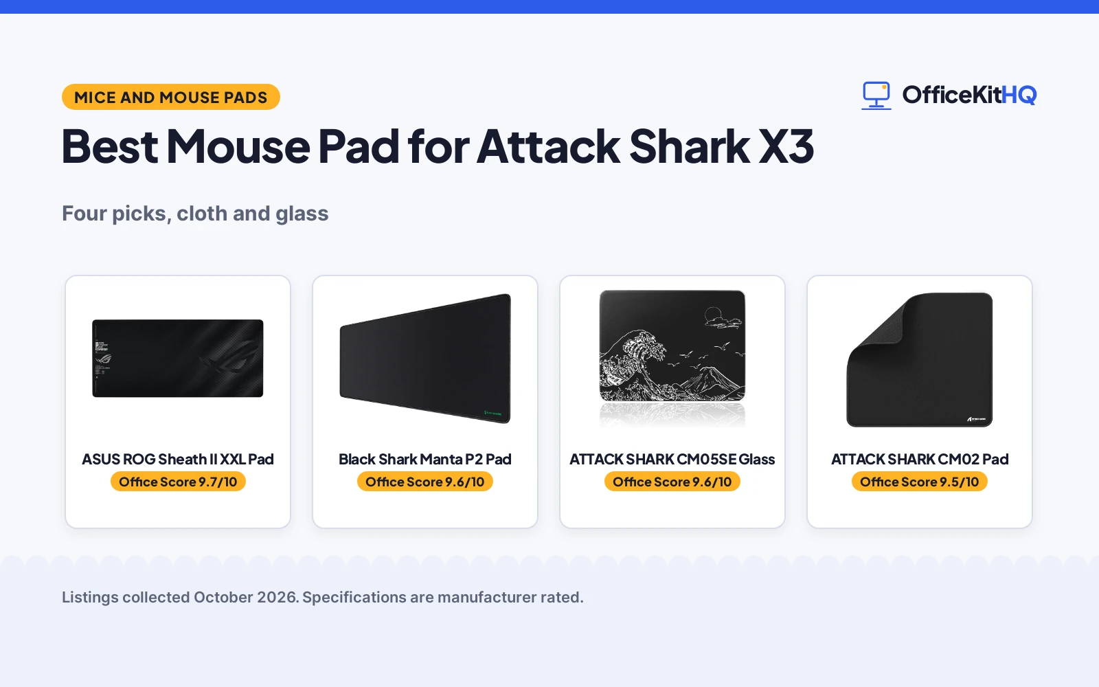 Best Mouse Pad for Attack Shark X3 (2026): 4 Picks Compared