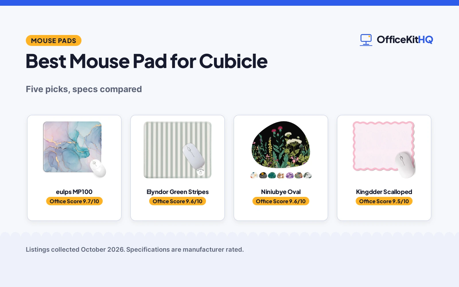 Best Mouse Pad for Cubicle (2026): 5 Picks Compared