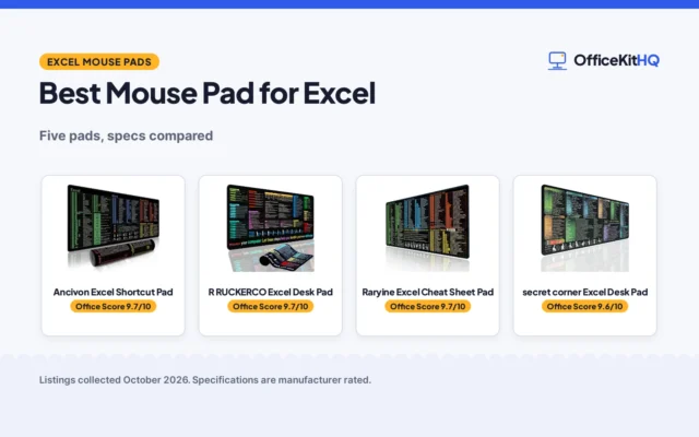 Best Mouse Pad for Excel: 5 Cheat Sheet Pads Compared