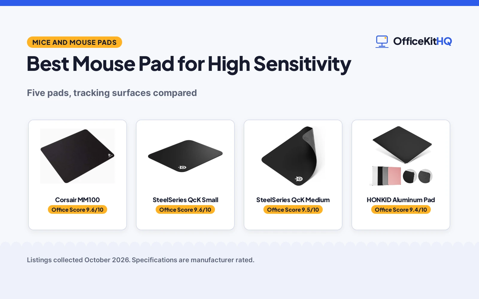 Best Mouse Pad for High Sensitivity Gaming (2026)