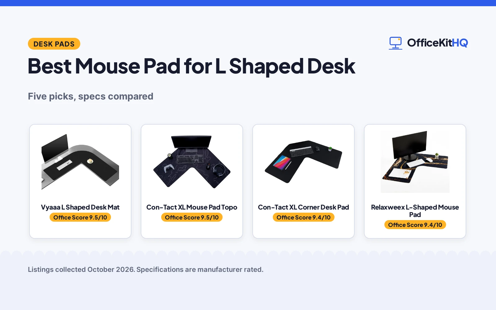 Best Mouse Pad for L Shaped Desk (2026): 5 Compared