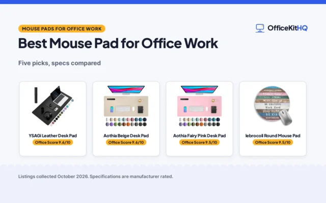 Best Mouse Pad for Office Work: 5 Picks Compared