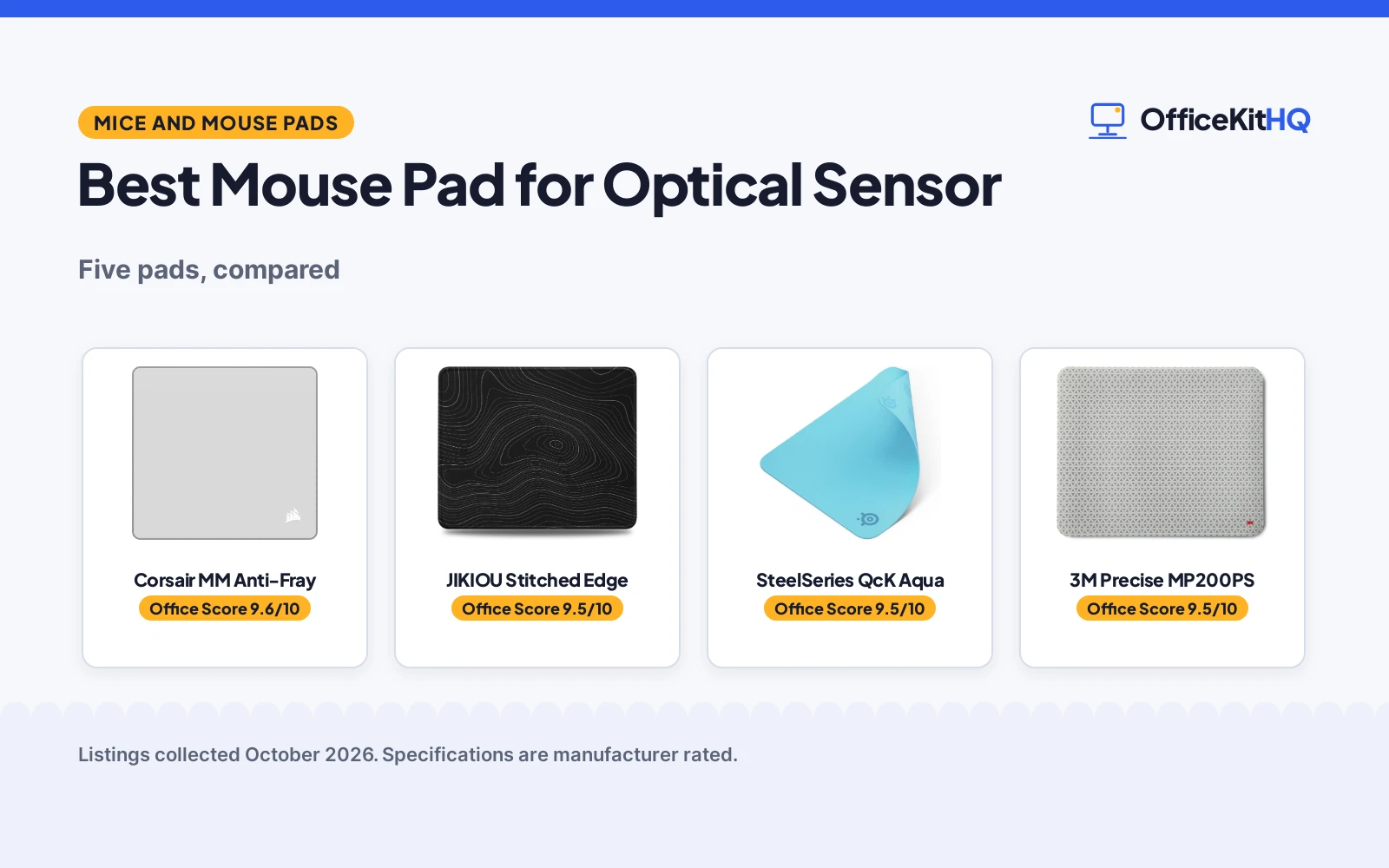 Best Mouse Pad for Optical Sensor (2026): 5 Compared