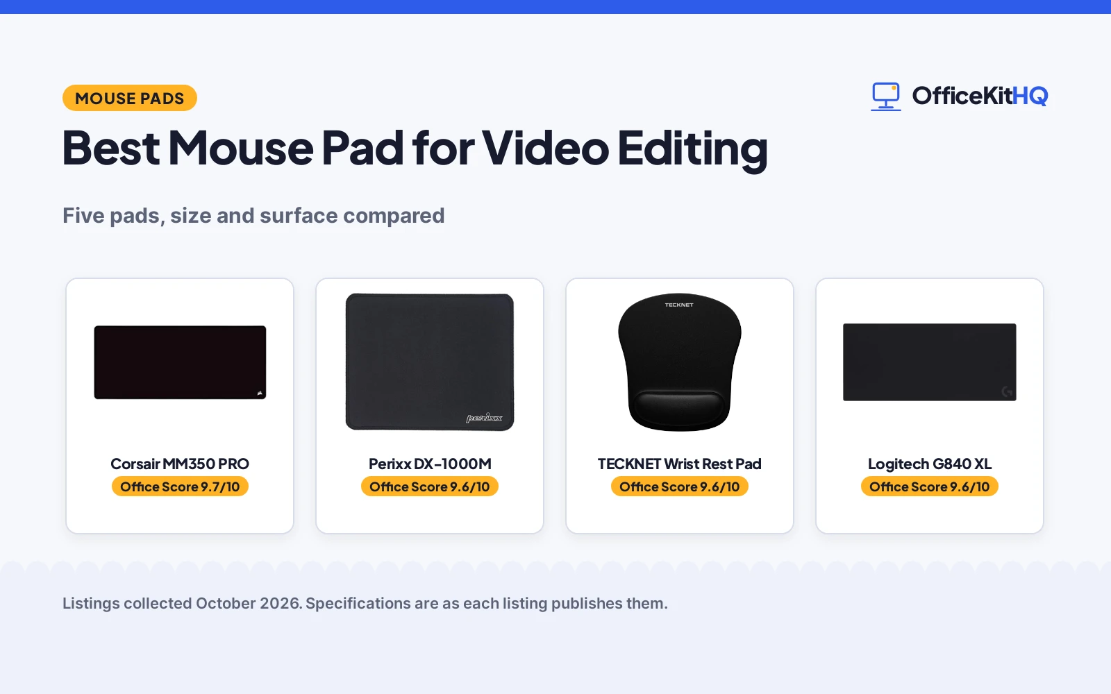 Best Mouse Pad for Video Editing (2026): 5 Compared