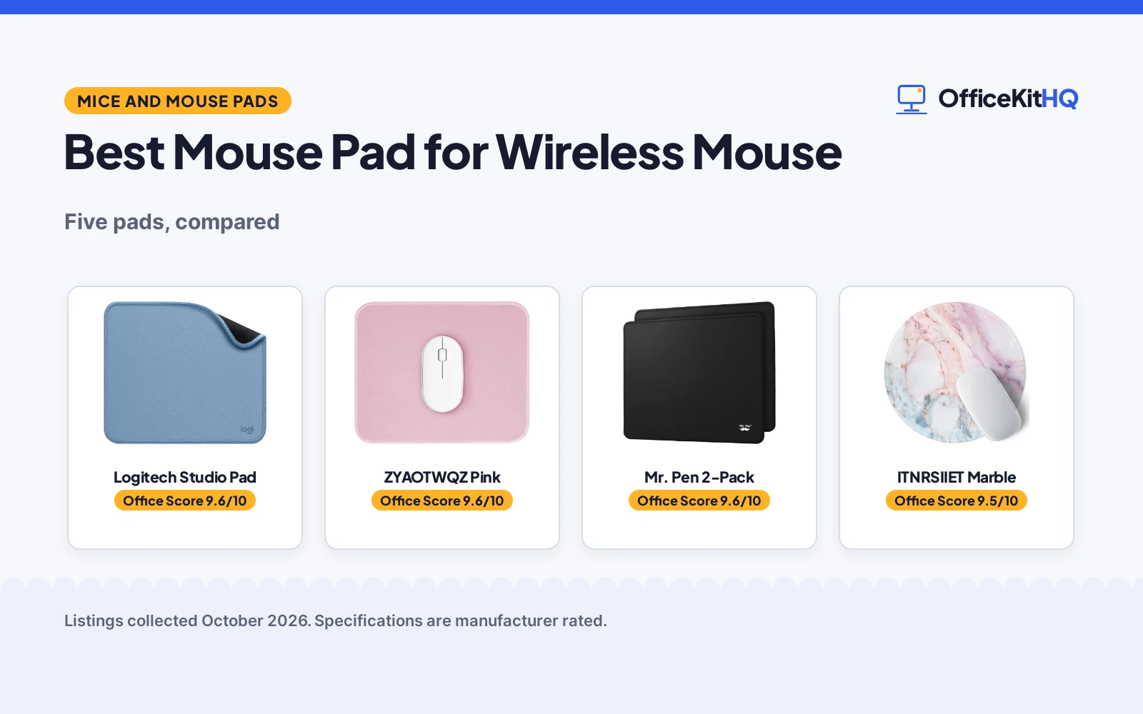 Best Mouse Pad for Wireless Mouse (2026): 5 Pads Compared