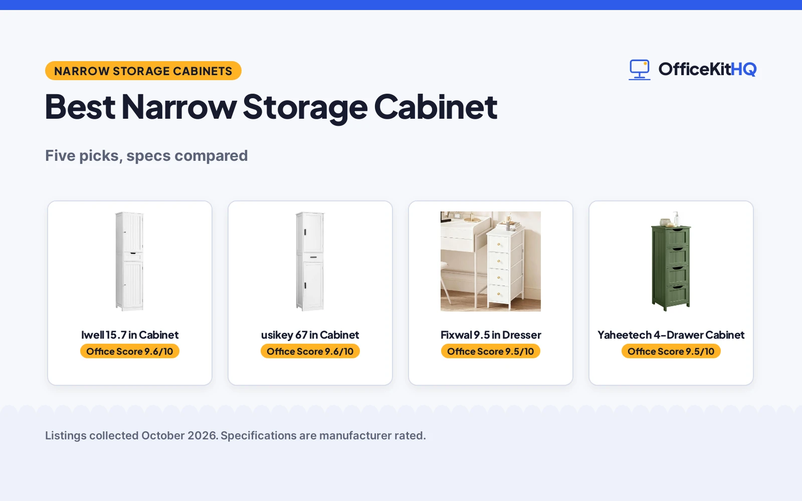 Best Narrow Storage Cabinet (2026): 5 Cabinets Compared