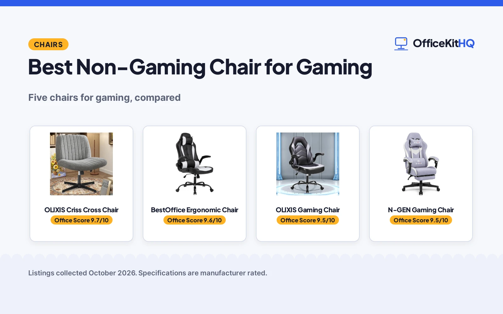 Best Non-Gaming Chair for Gaming (2026): 5 Compared