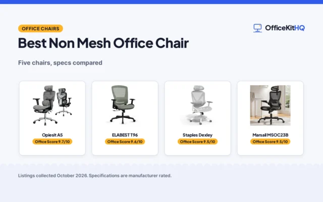 Best Non Mesh Office Chair (2026): 5 Chairs Compared