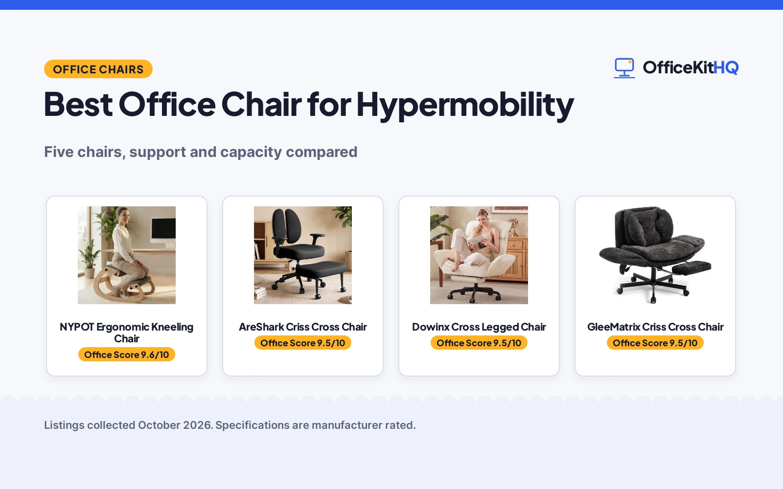 Best Office Chair for Hypermobility: 5 Picks Compared