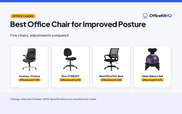 Best Office Chair for Improved Posture: 5 Chairs Compared
