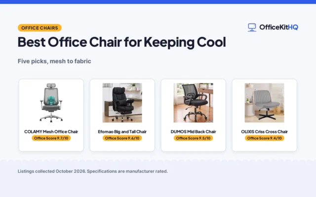Best Office Chair for Keeping Cool (2026): 5 Picks Compared
