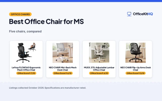 Best Office Chair for MS (2026): 5 Compared