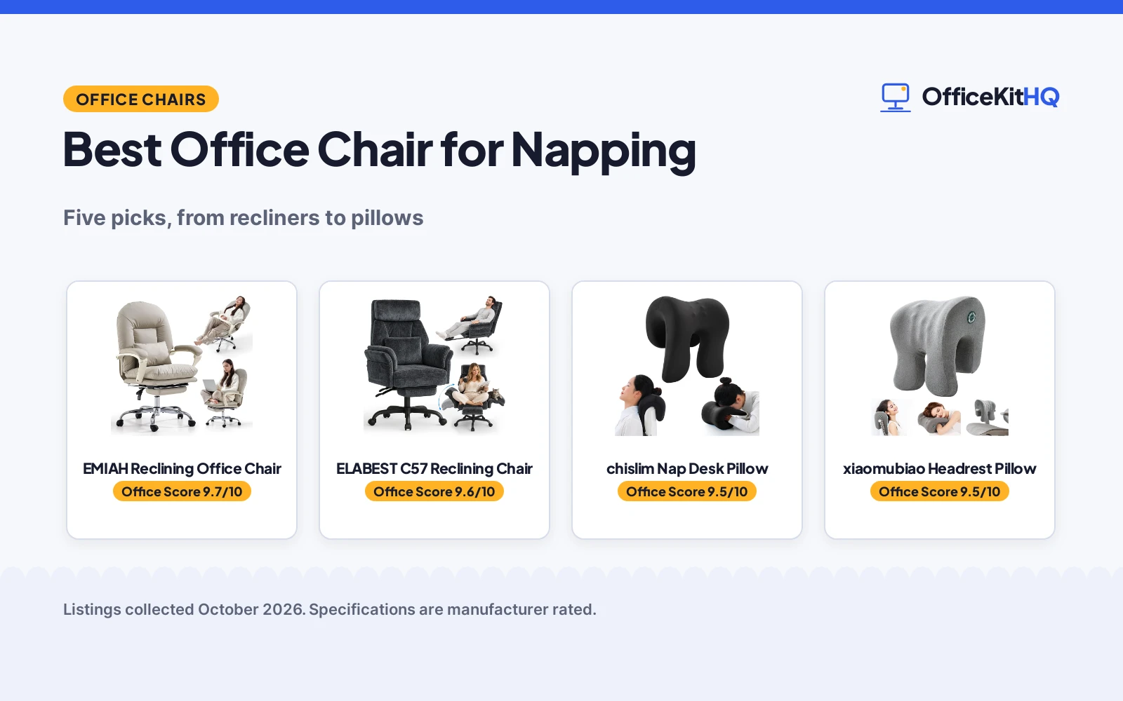 Best Office Chair for Napping (2026): 5 Compared