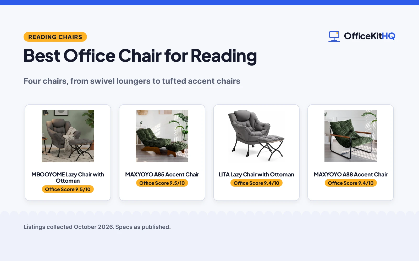 Best Office Chair for Reading (2026): 4 Compared