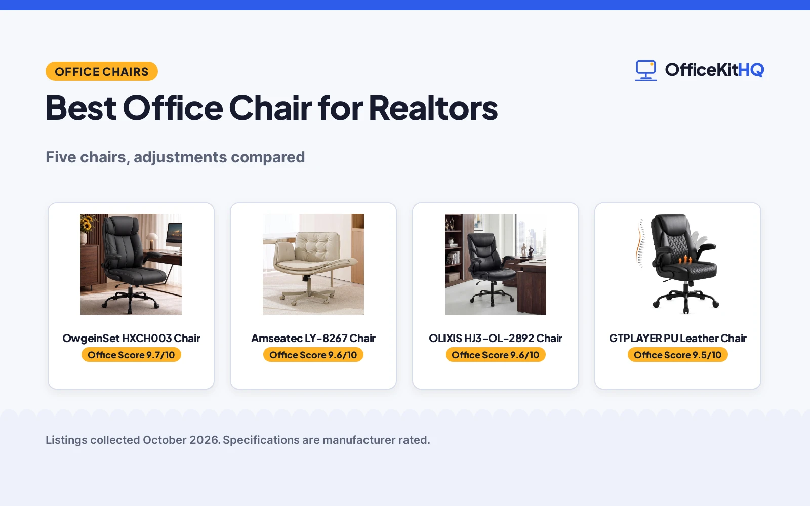 Best Office Chair for Realtors (2026): 5 Chairs Compared