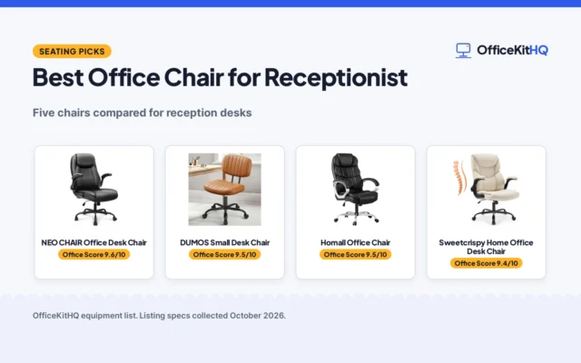 Best Office Chair for Receptionist (2026): 5 Compared