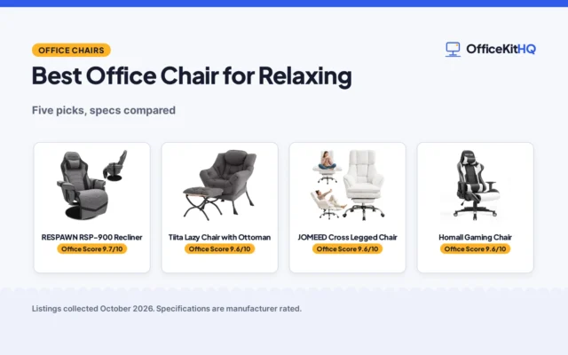 Best Office Chair for Relaxing (2026): 5 Compared